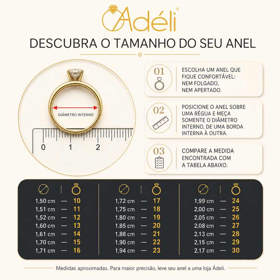 Anel Solitário Retangular com Aro Cravejado – Folhado a Ouro